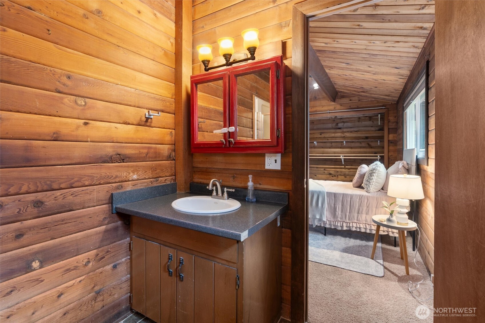 17629 Newberg Road Snohomish, WA 98290 - Photo 17 of 40 a bathroom with a sink and a mirror