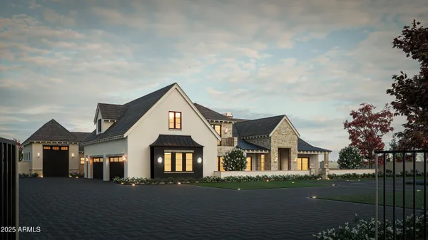 front view of house with street