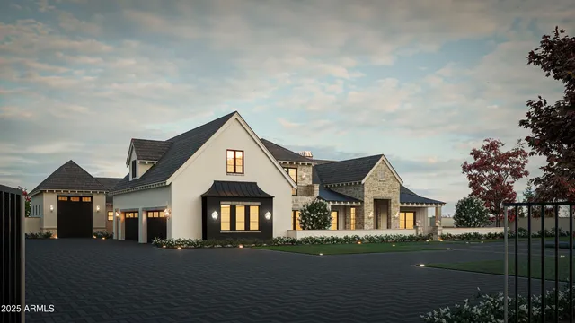 front view of house with street