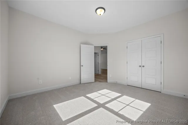 an empty room with an entryway