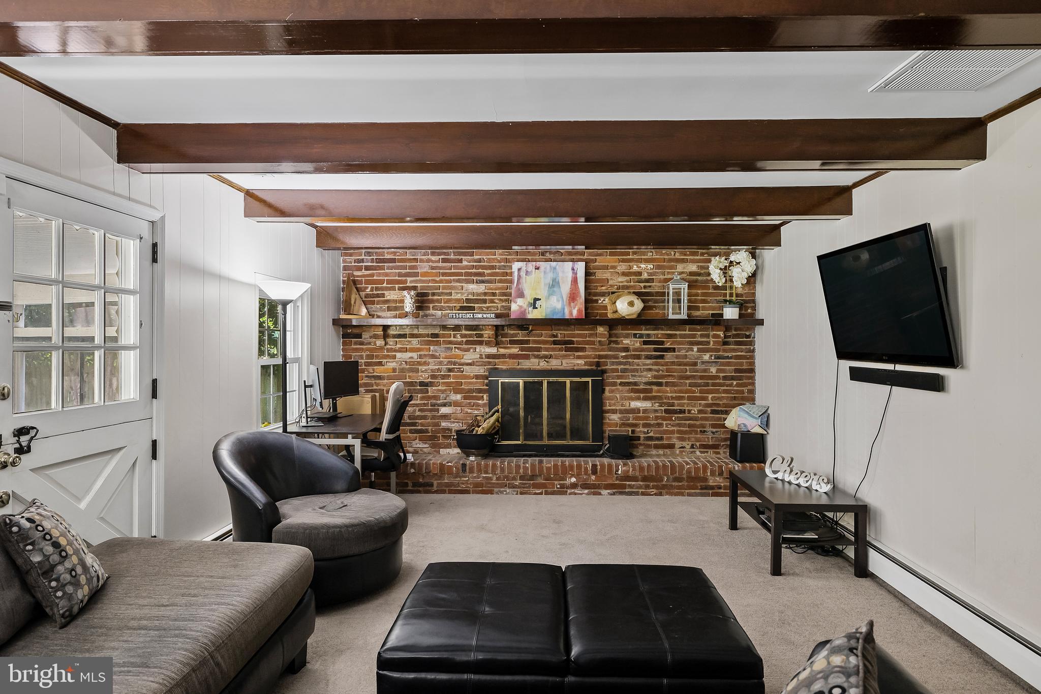 77 Taunton Road Medford, NJ 08055 - Photo 12 of 28 Family room with Wood burning Fireplace
