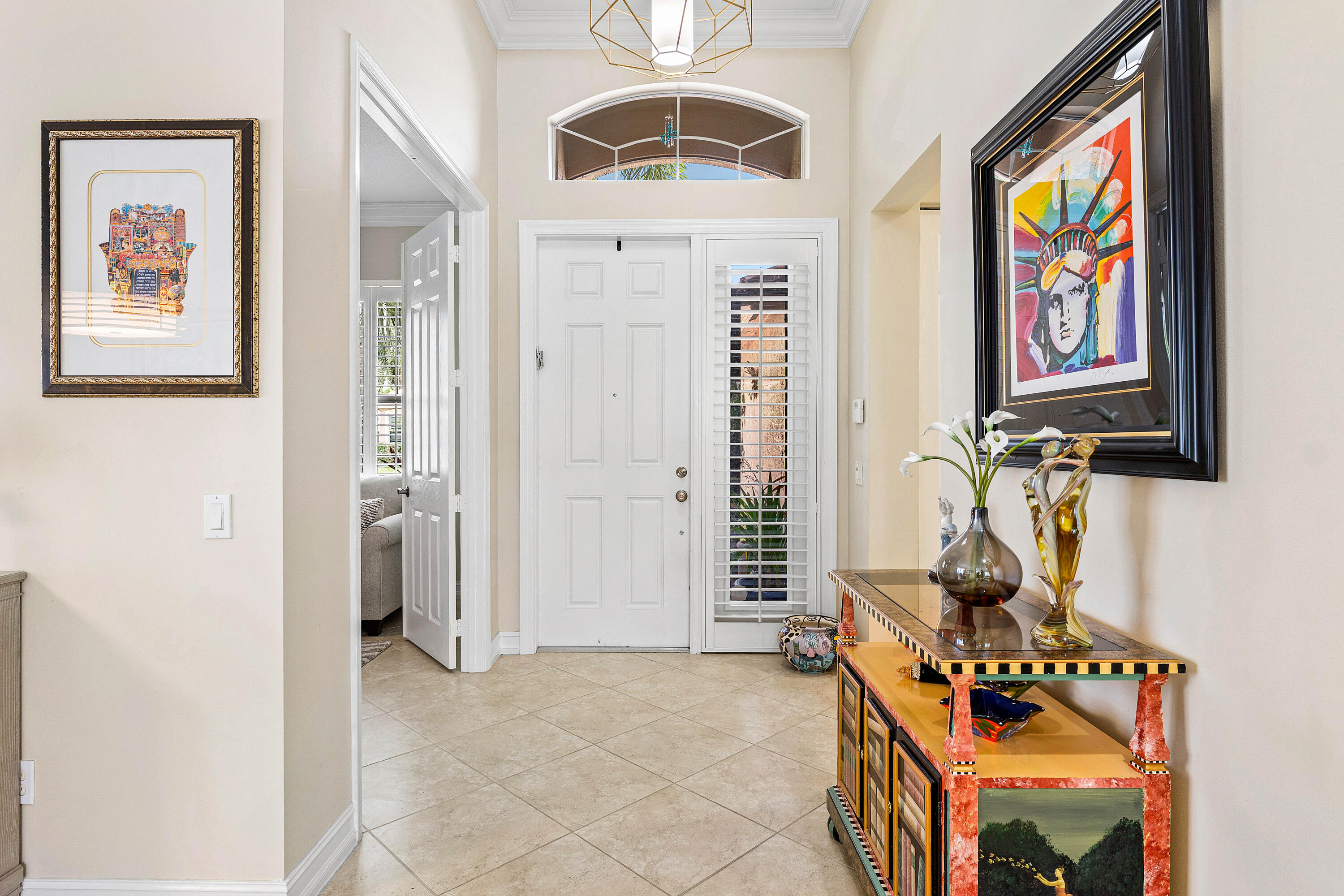 9428 Ivory Isle Road Boynton Beach, FL 33473 - Photo 6 of 46 Entry Foyer With Coffer Ceiling