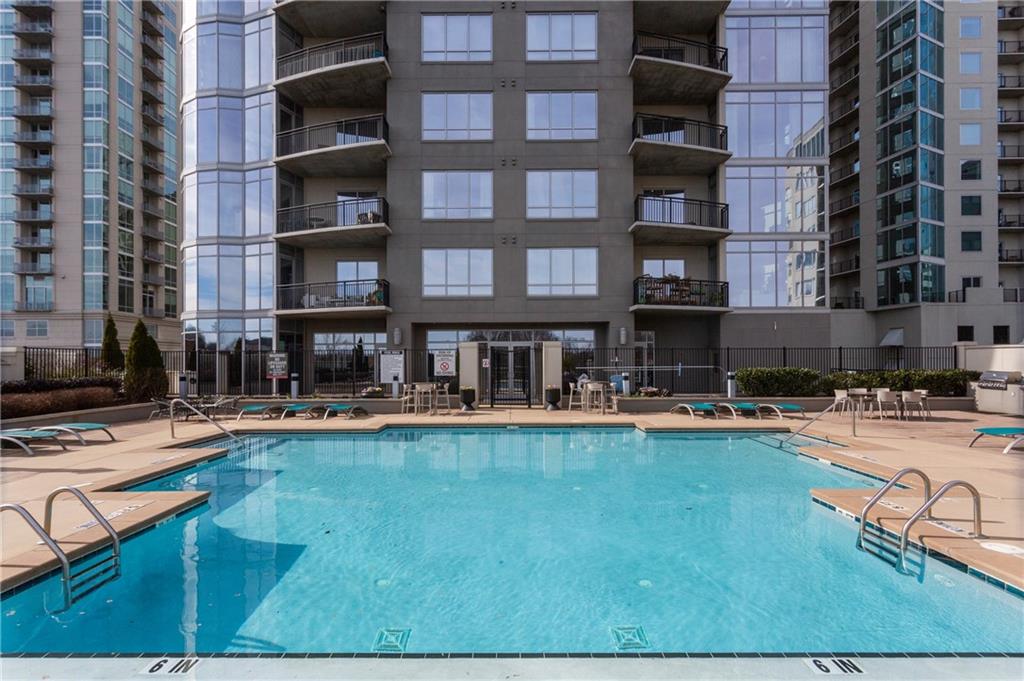 222 12th Street Northeast, Unit 1801 Atlanta, GA 30309 - Photo 28 of 50 a front view of building with outdoor seating