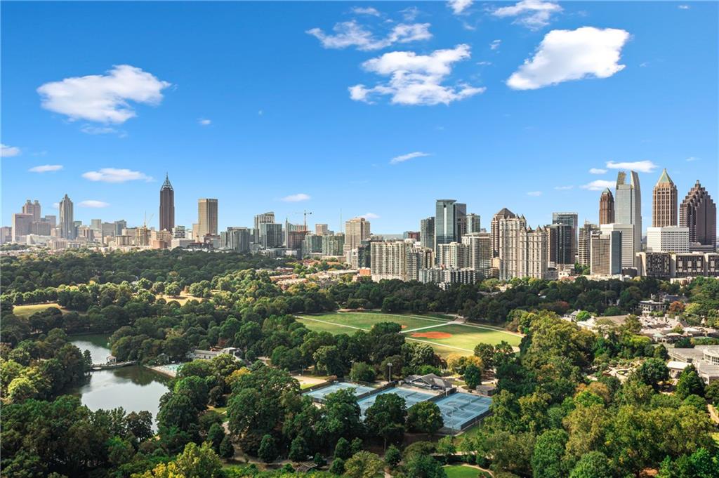 222 12th Street Northeast, Unit 1801 Atlanta, GA 30309 - Photo 47 of 50 a view of a city with tall buildings