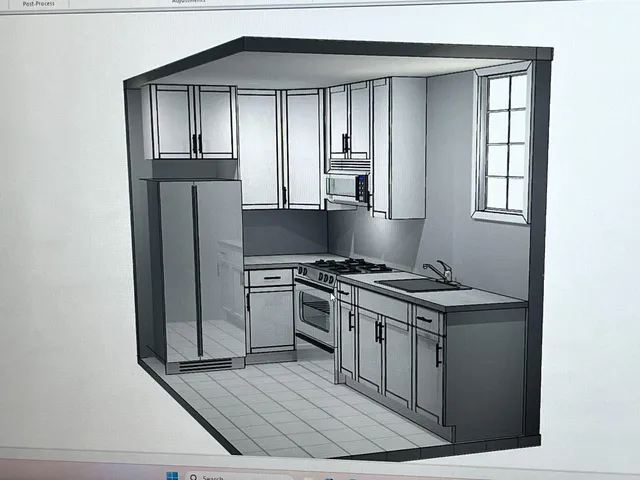 a kitchen with stainless steel appliances granite countertop a stove a refrigerator and a microwave