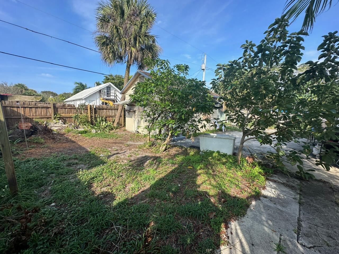 523 48th Street West Palm Beach, FL 33407 - Photo 31 of 33 a view of a yard with plants and a large tree