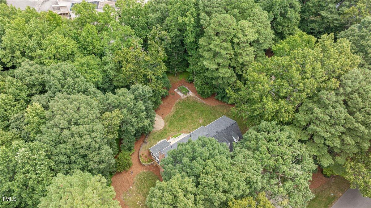 9228 Oneal Road Raleigh, NC 27613 - Photo 42 of 45 an aerial view of residential house with outdoor space and trees all around