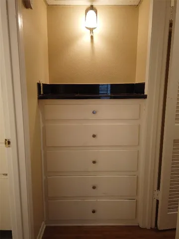 a close view of closet
