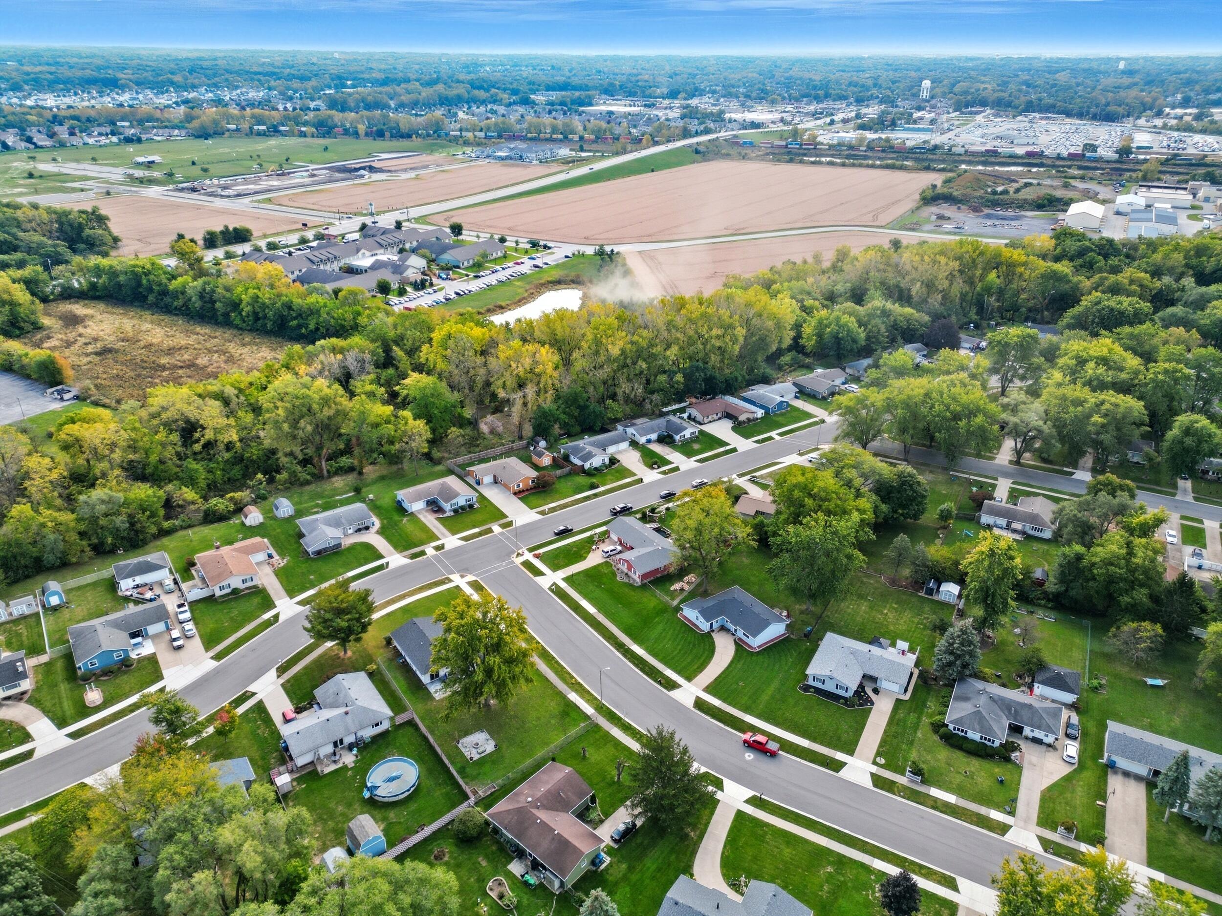 1437 Madison Avenue Dyer, IN 46311 - Photo 24 of 25 an aerial view of lake residential houses with outdoor space and river