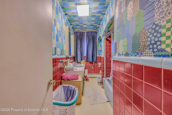 a view of balcony with furniture