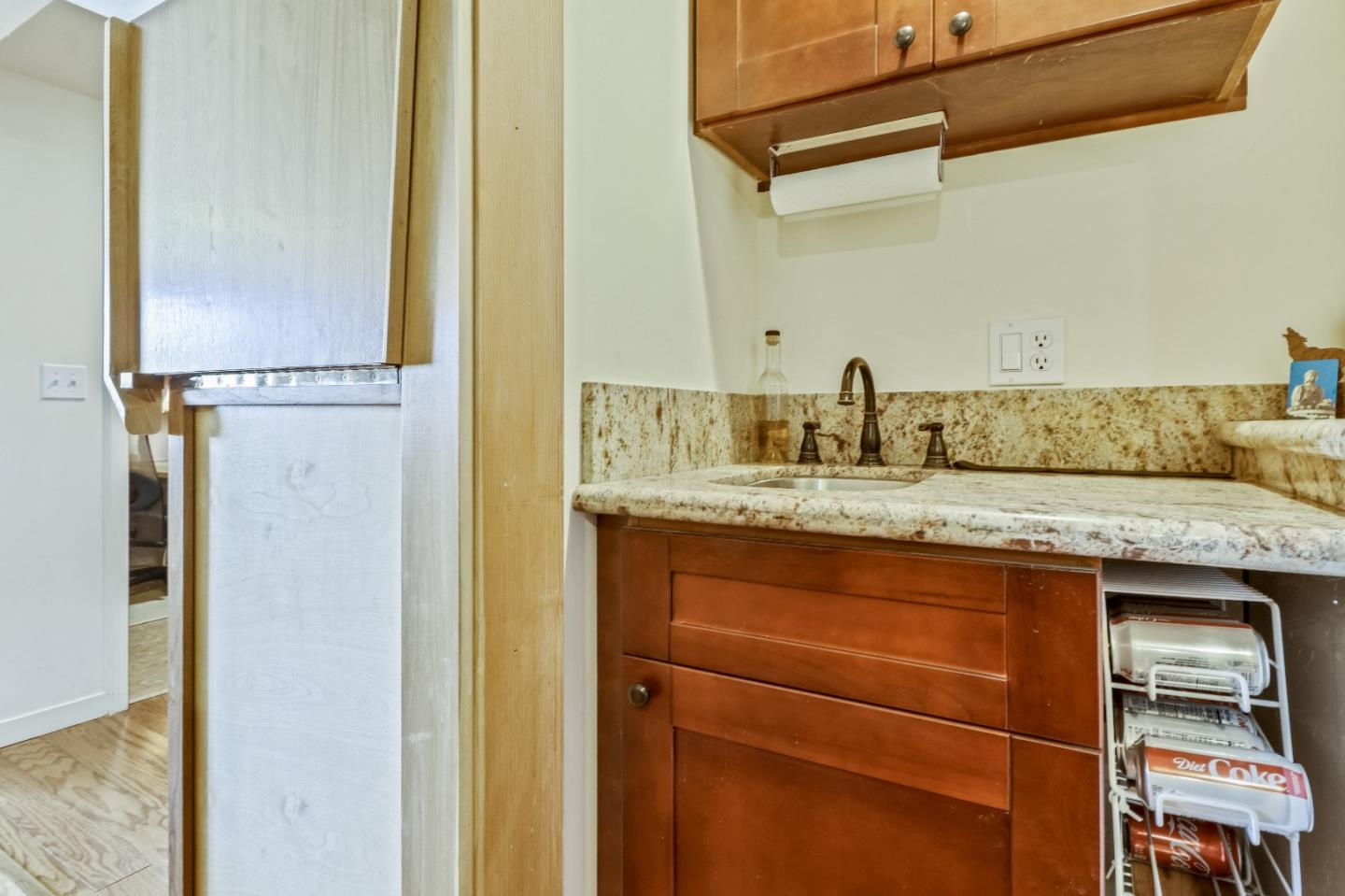 1401 Channing Way Berkeley, CA 94702 - Photo 24 of 43 a bathroom with a granite countertop sink and washing machine