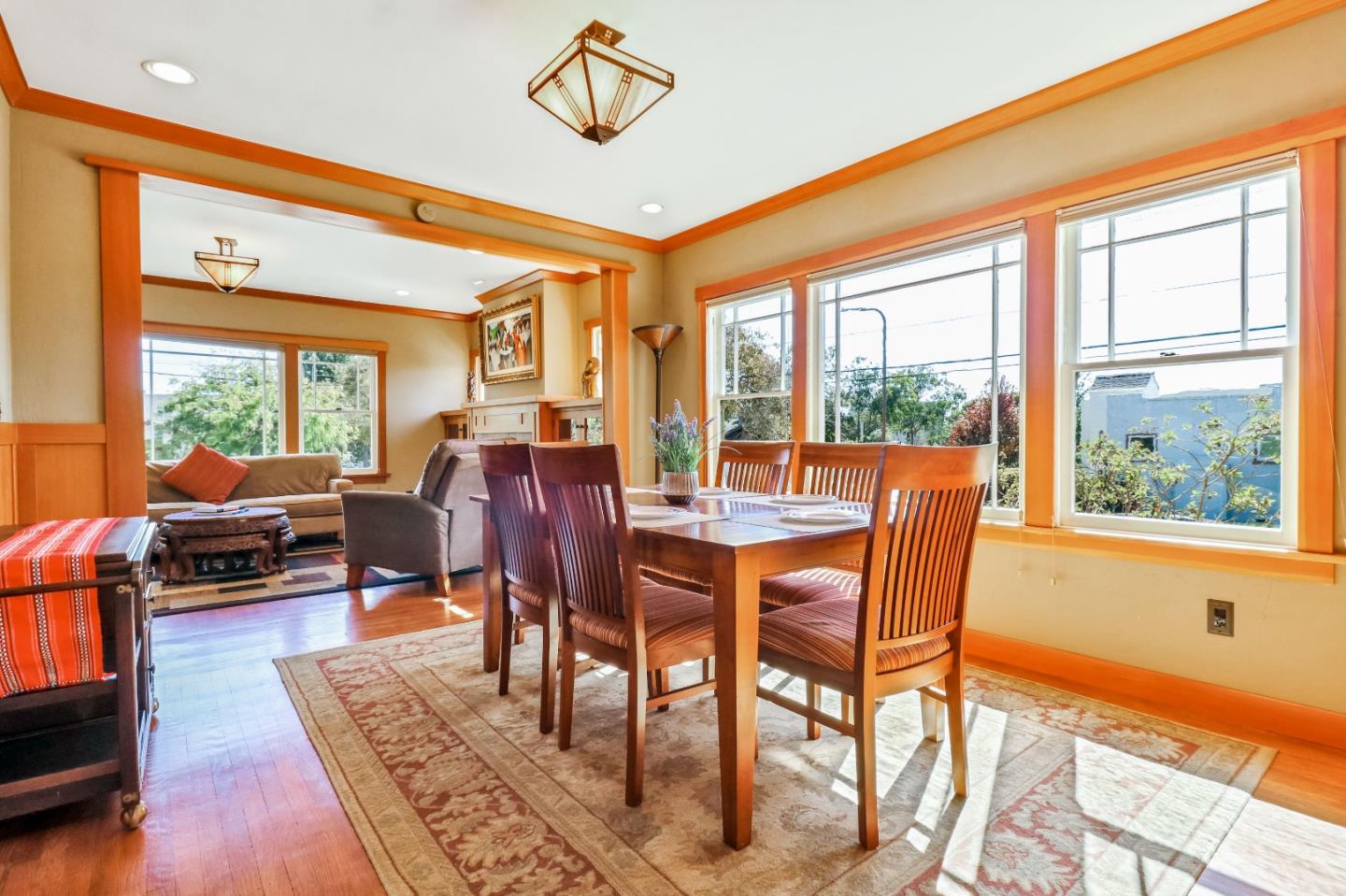 1401 Channing Way Berkeley, CA 94702 - Photo 9 of 43 a view of a dining room with furniture window and wooden floor