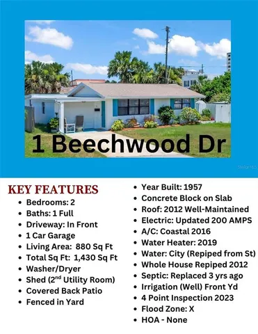 $290,000 | 1 Beechwood Drive, Ormond Beach, FL 32176