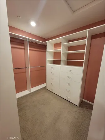 an empty room with closet