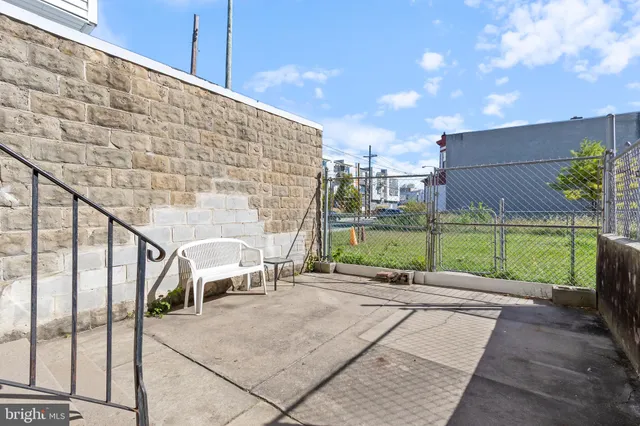 a view of outdoor space with seating area