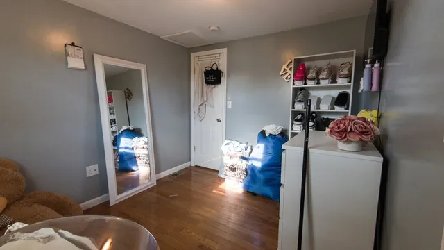 a room with furniture and a window