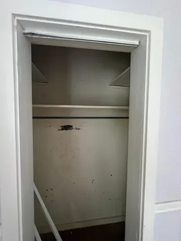 a close view of closet
