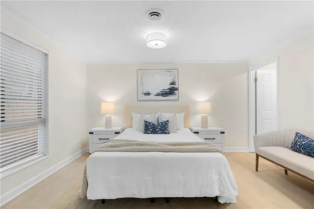 a bed room with bed and a couch