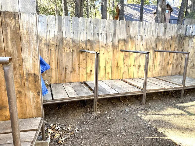 a view of outdoor space with seating area