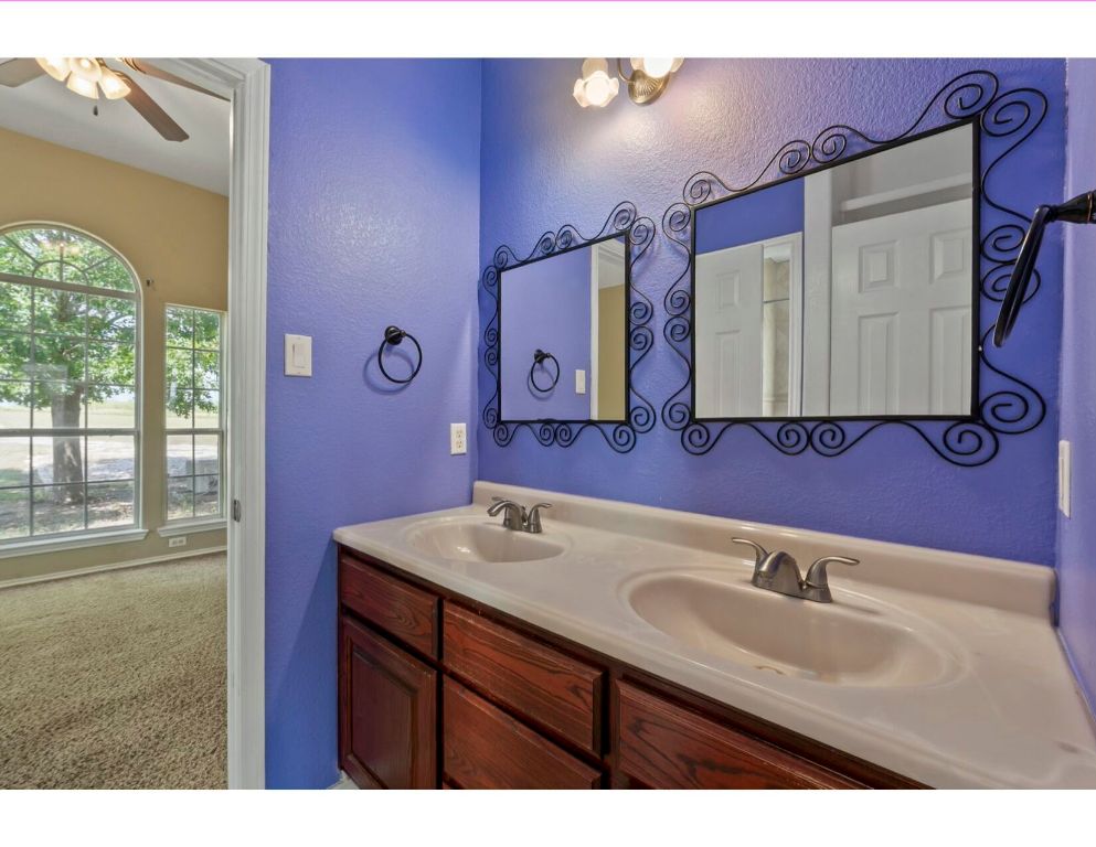 12015 Arnhamn Lane Manor, TX 78653 - Photo 25 of 35 a bathroom with a sink and a mirror