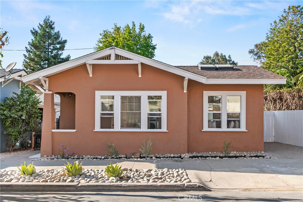 a front view of a house
