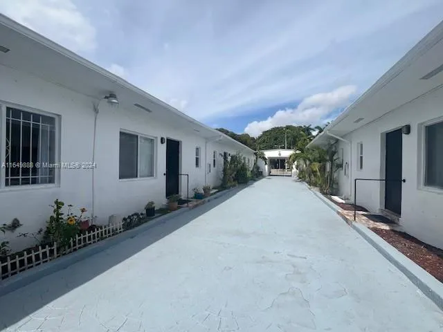 a view of a house with many windows
