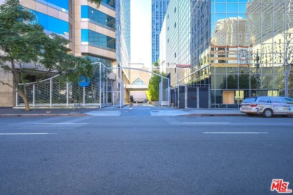 a car parked in front of a building