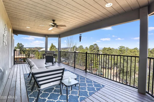 a view of a city from a balcony