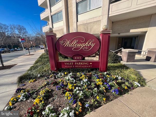 4515 Willard Avenue, Unit 1014S Chevy Chase, MD 20815 - Photo 33 of 35 a sign on the side of a building
