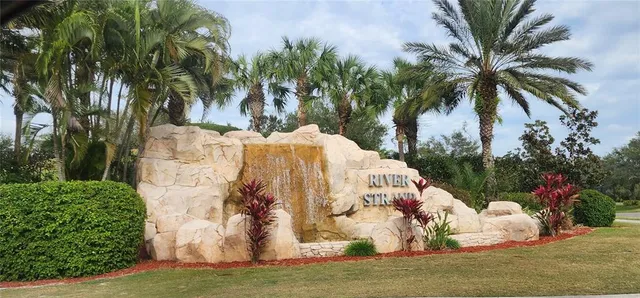 front view of house with a palm plants