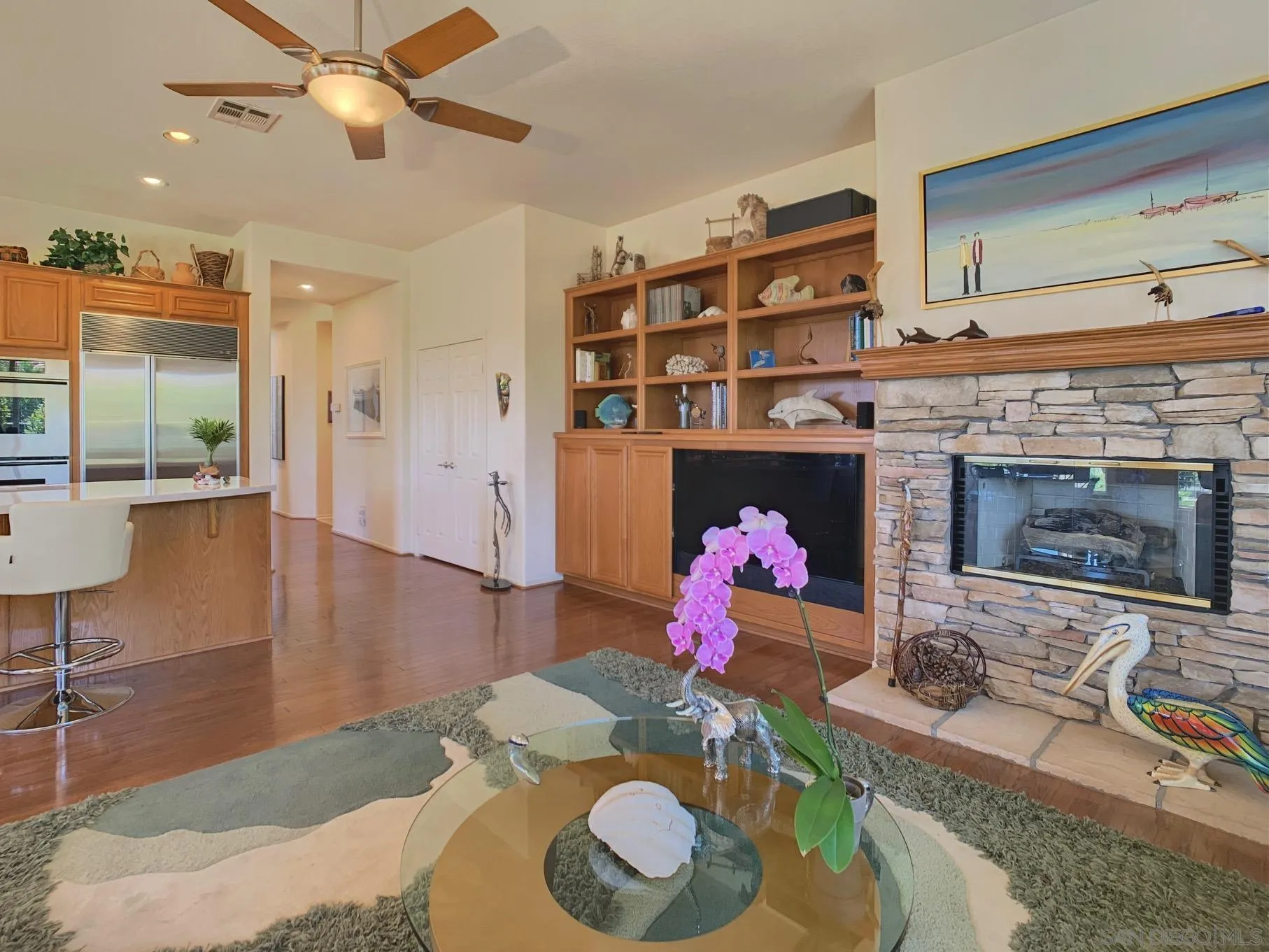 1652 La Force Road Alpine, CA 91901 - Photo 54 of 75 a living room with furniture and a fireplace