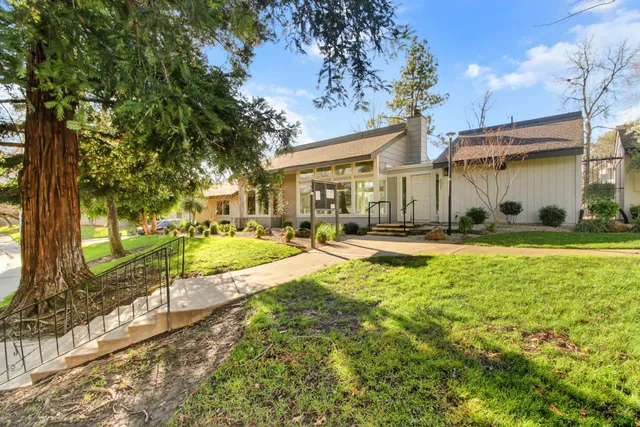 a view of street with houses