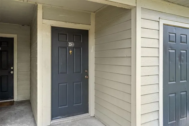 a view of front door of house