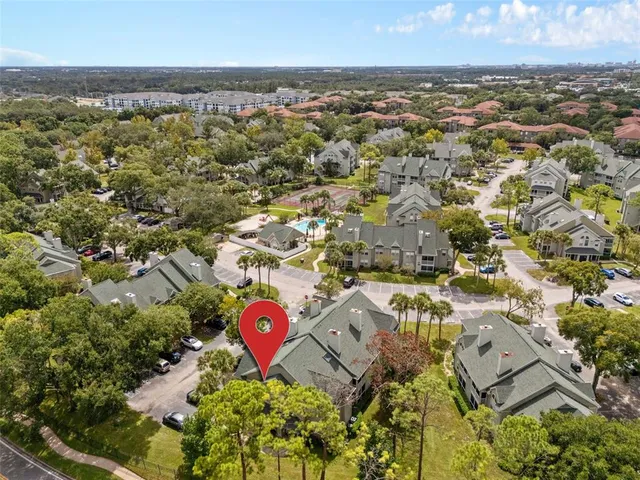 an aerial view of a city