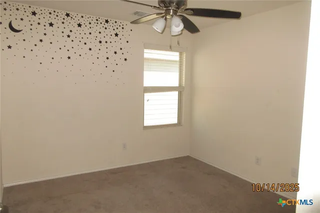 an empty room with a window