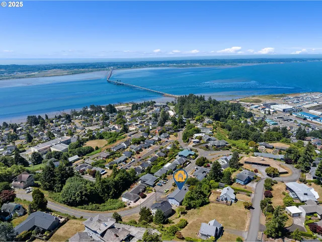 a view of a city with an ocean