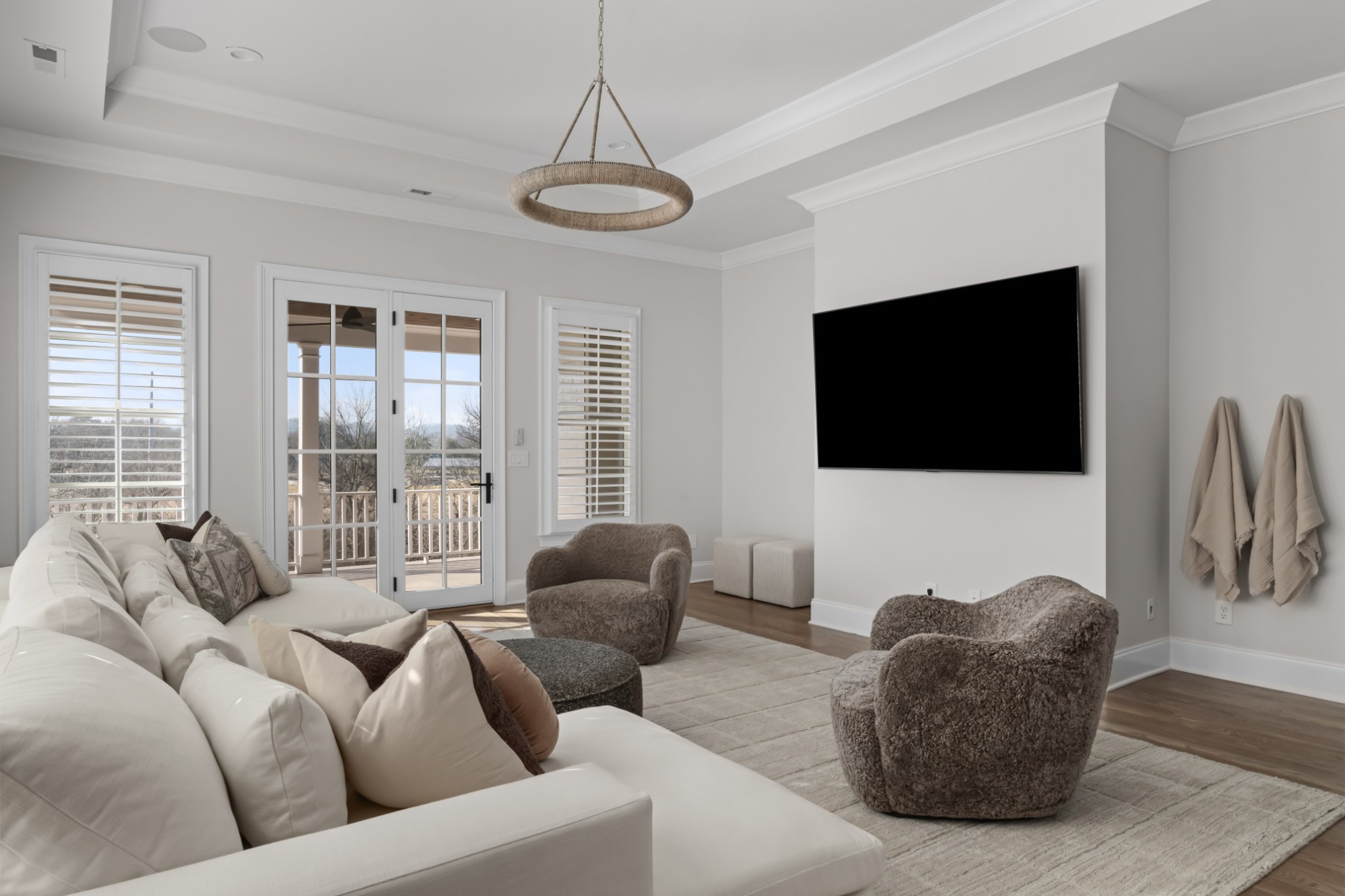 143 Splendor Ridge Drive Franklin, TN 37064 - Photo 50 of 75 a living room with furniture and a flat screen tv