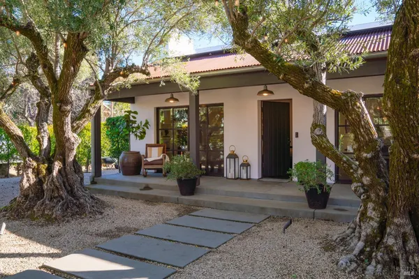a view of a house with a patio