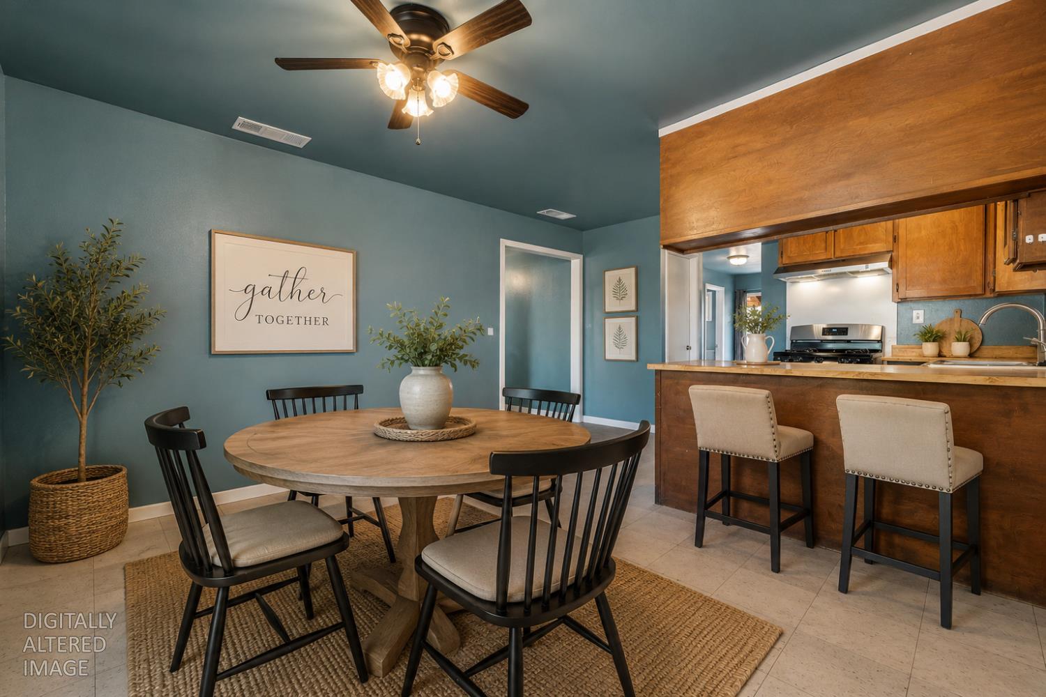 30 A Street Modesto, CA 95357 - Photo 8 of 29 Digitally staged eating area off of the kitchen