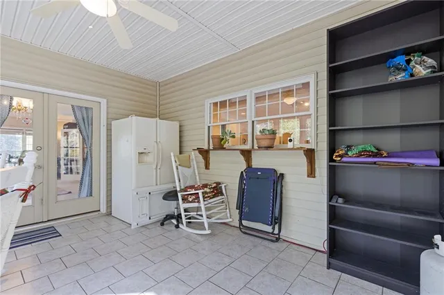 a view of entryway with wooden floor