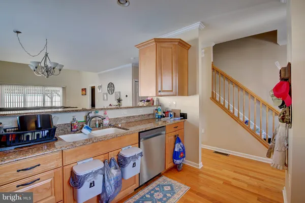 a view of a livingroom with closet and a rug