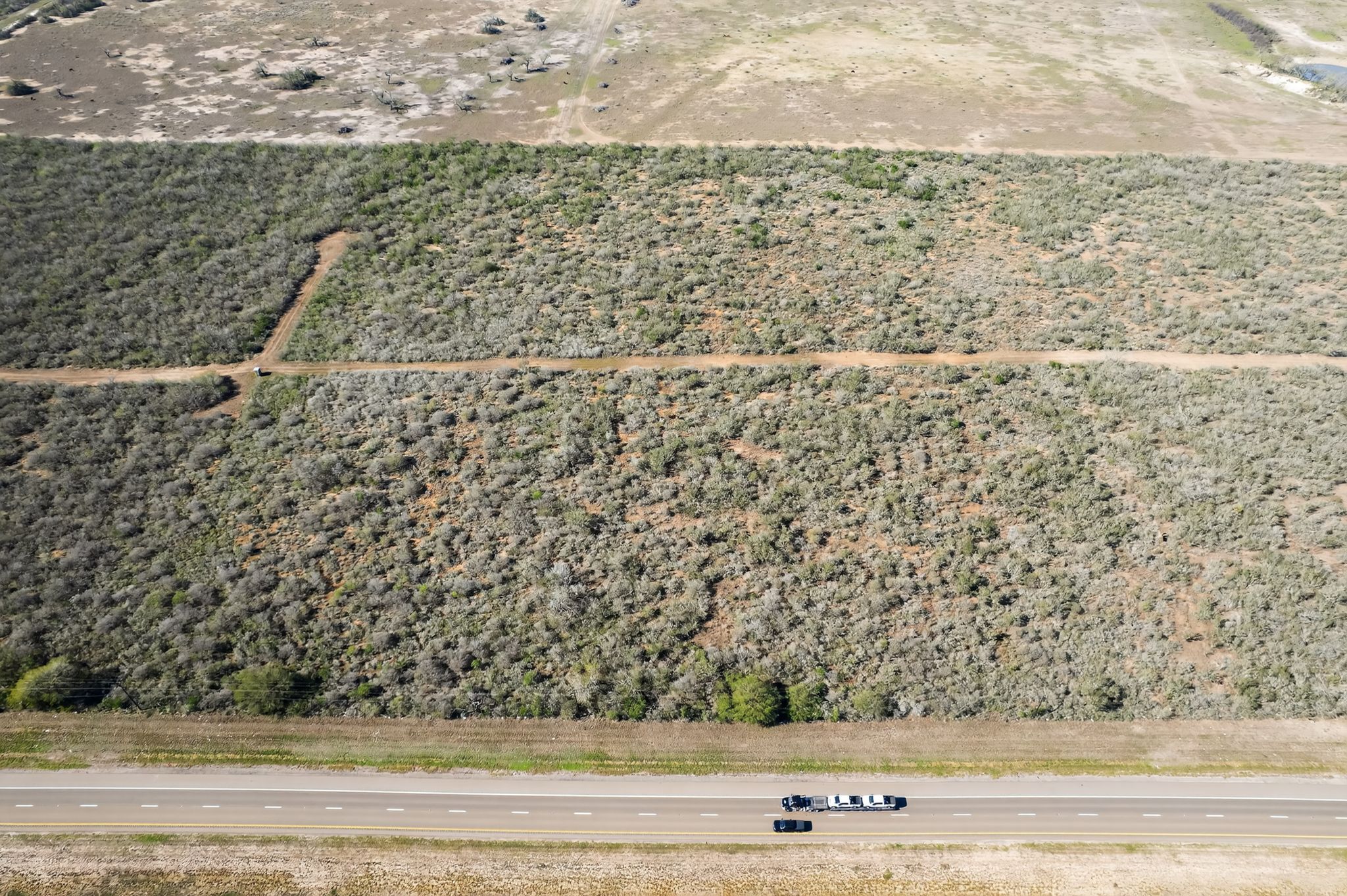 Aerial overview of property's location with rural landscape