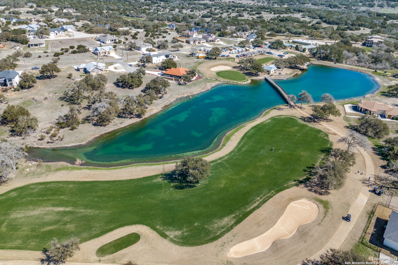 204 Hiram Cook Blanco, TX 78606 - Photo 15 of 15 an aerial view of a residential houses with outdoor space and trees all around