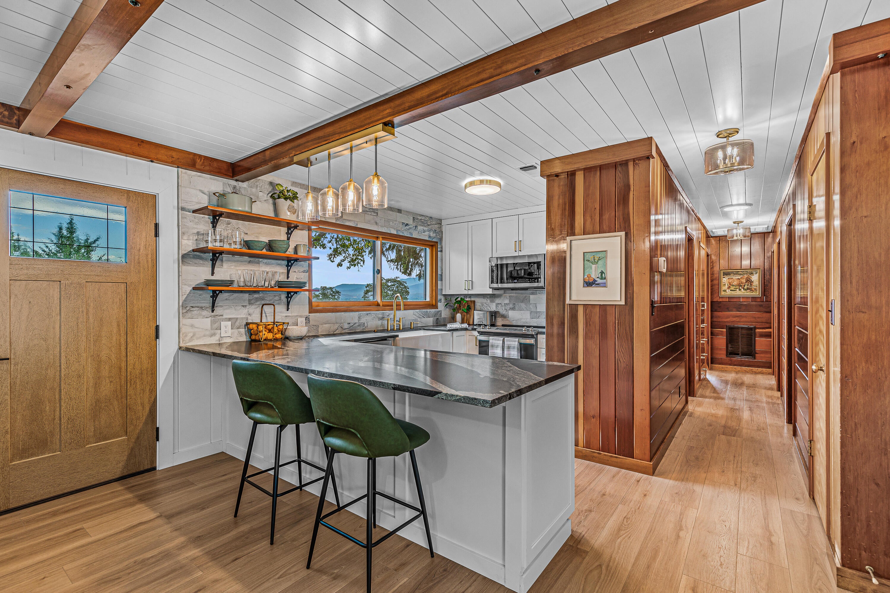1865 Old Military Road Central Point, OR 97502 - Photo 6 of 77 Renovated kitchen and original redwood interior.