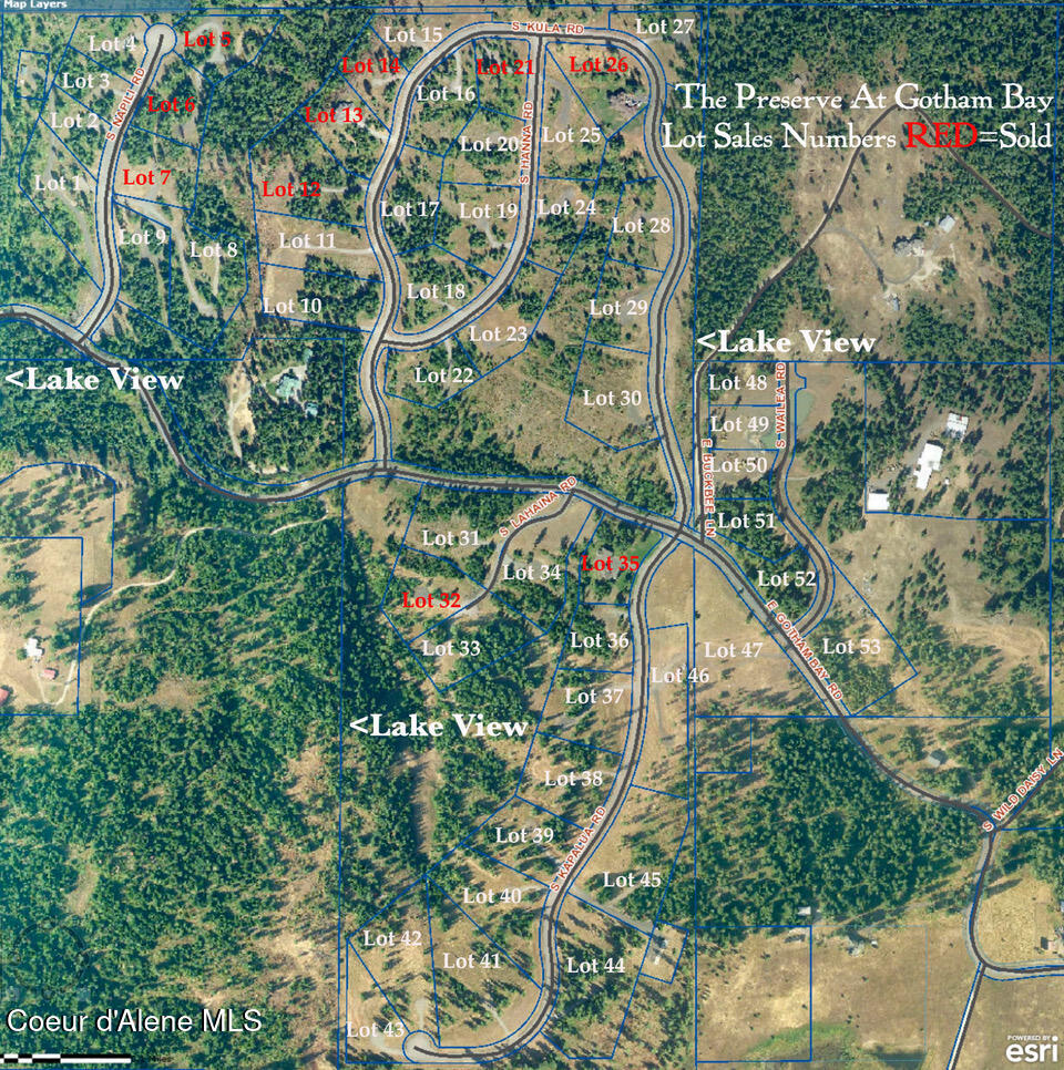 L1-b2 South Wailea Road Harrison, ID 83833 - Photo 5 of 5 The Preserve at Gotham bay lot map with