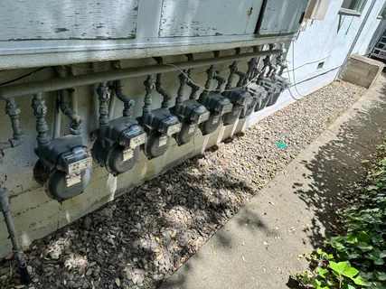 a close view of water heater