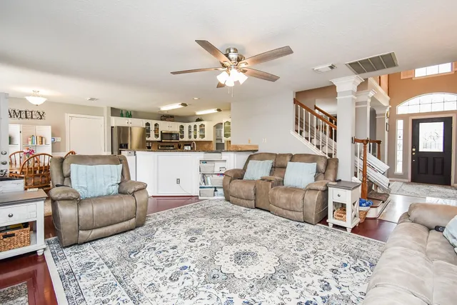 a view of a kitchen with granite countertop cabinets and a sink
