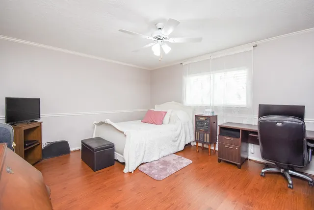 a kitchen with a stove and a microwave
