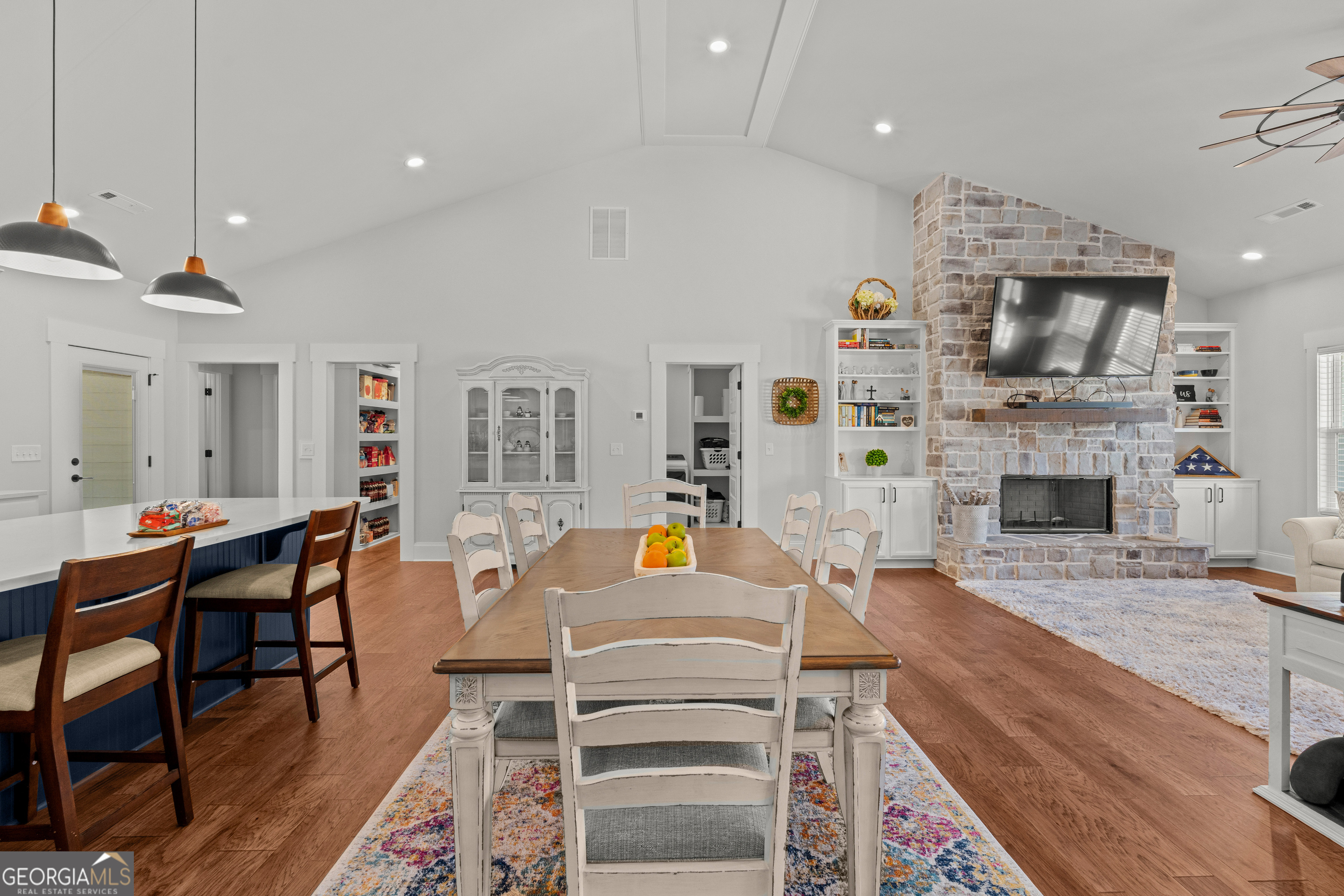 688 Central High Road Carrollton, GA 30116 - Photo 13 of 40 a living room with furniture fireplace and flat screen tv