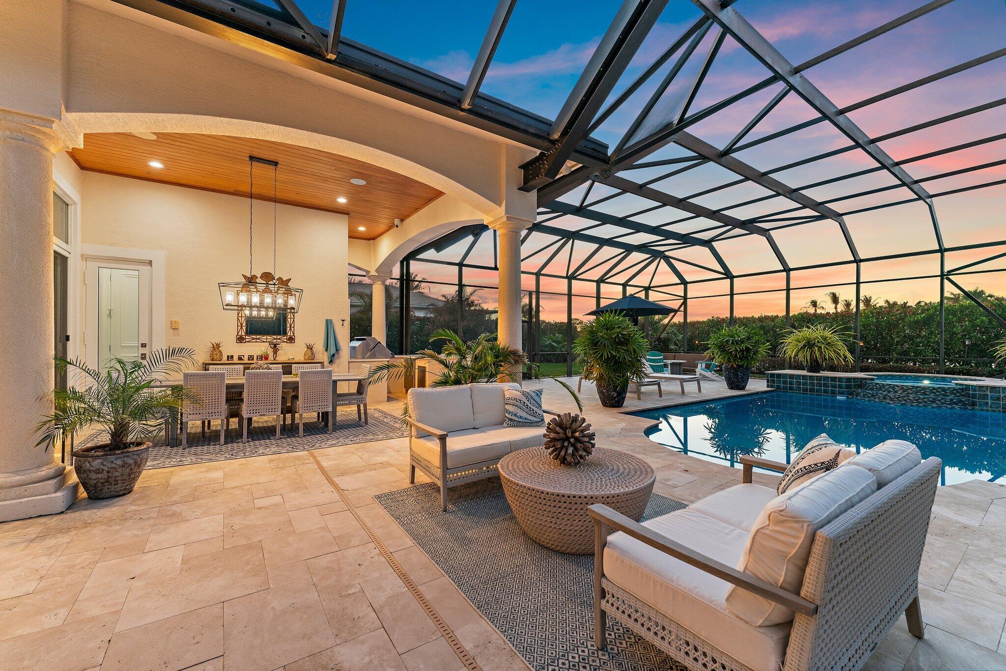 6283 Southeast Moss Ridge Pointe Hobe Sound, FL 33455 - Photo 58 of 89 Patio - Twilight